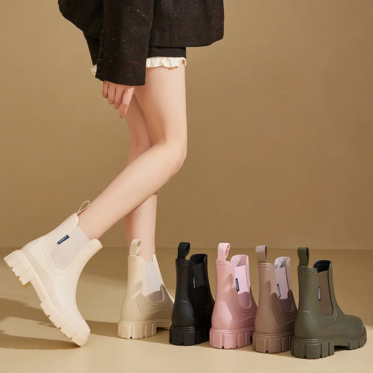 Waterproof Women's Rain Ankle Boots - OutfitLondon