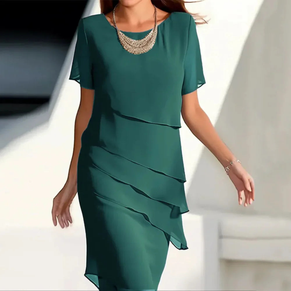 Women's Elegant Tiered Evening Gown