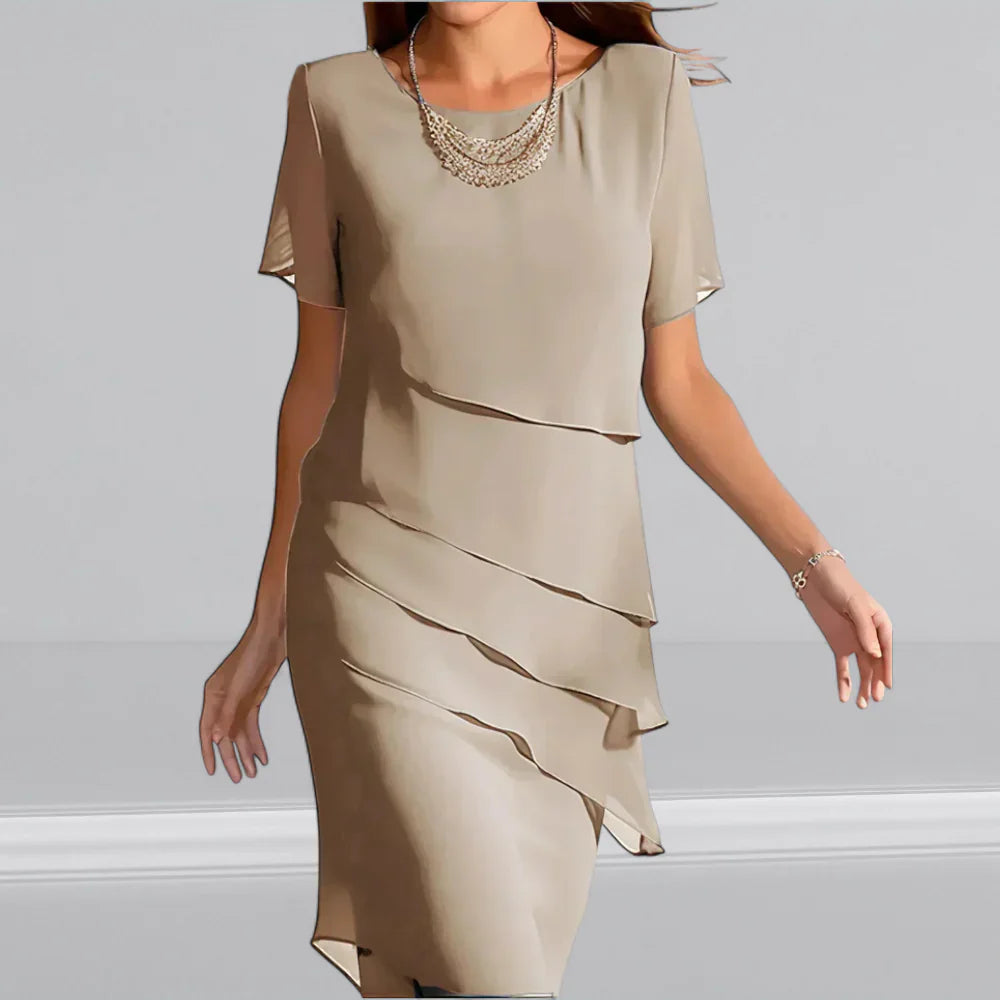 Women's Elegant Tiered Evening Gown