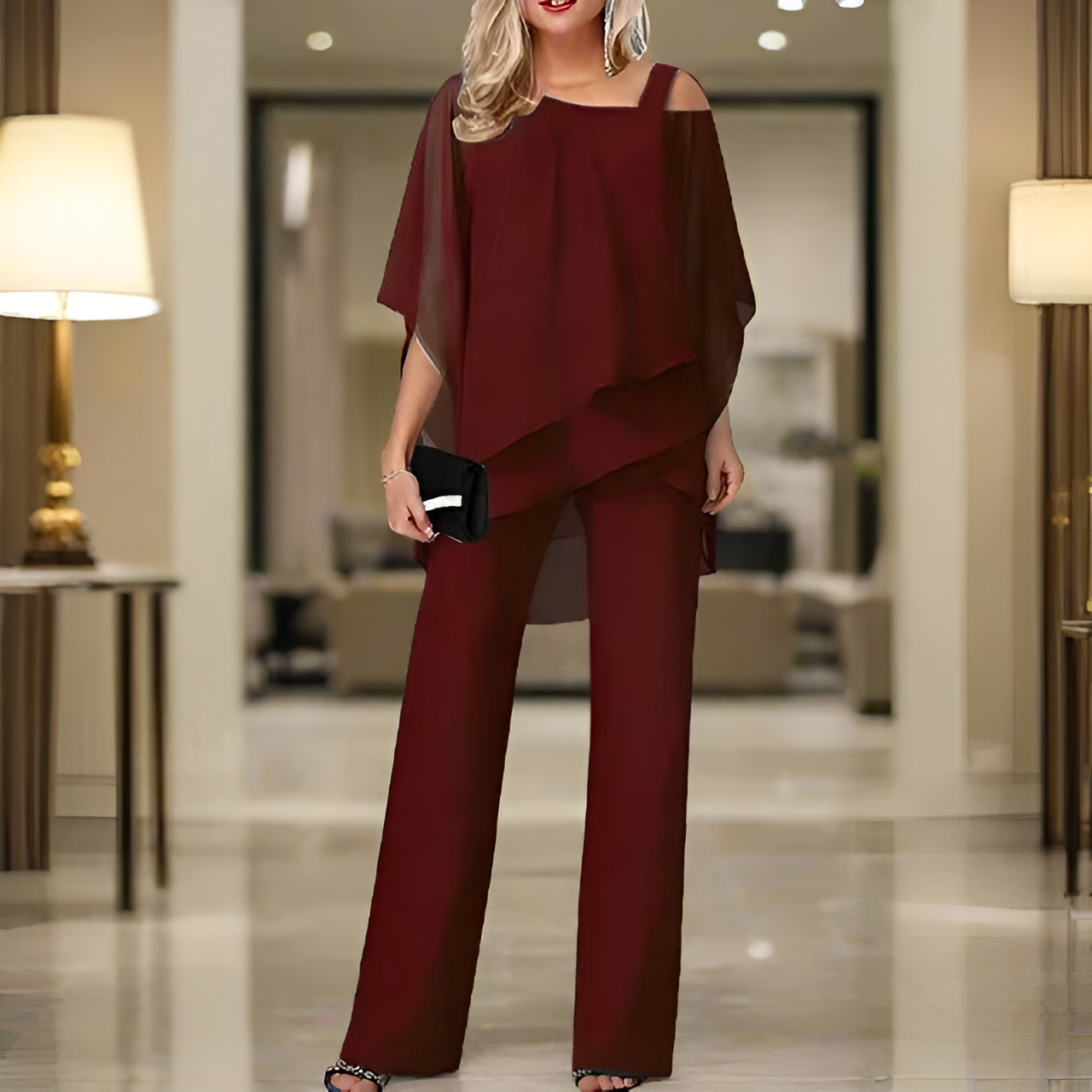 Women's Elegant 2 Piece Formal Party Dress Set