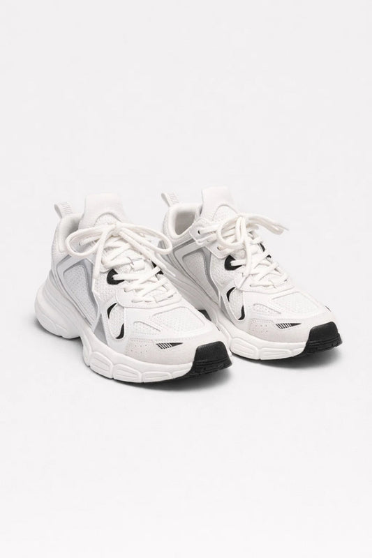 Women's Casual Leather Chunky Sole Sneakers