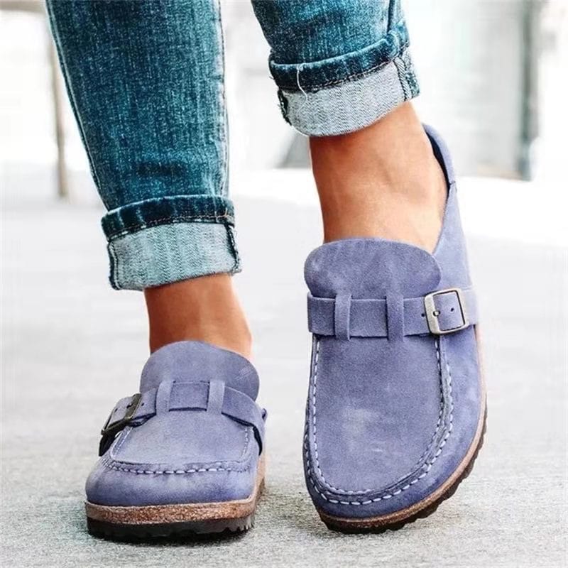 Elegant Women's Slip On Buckle Loafers