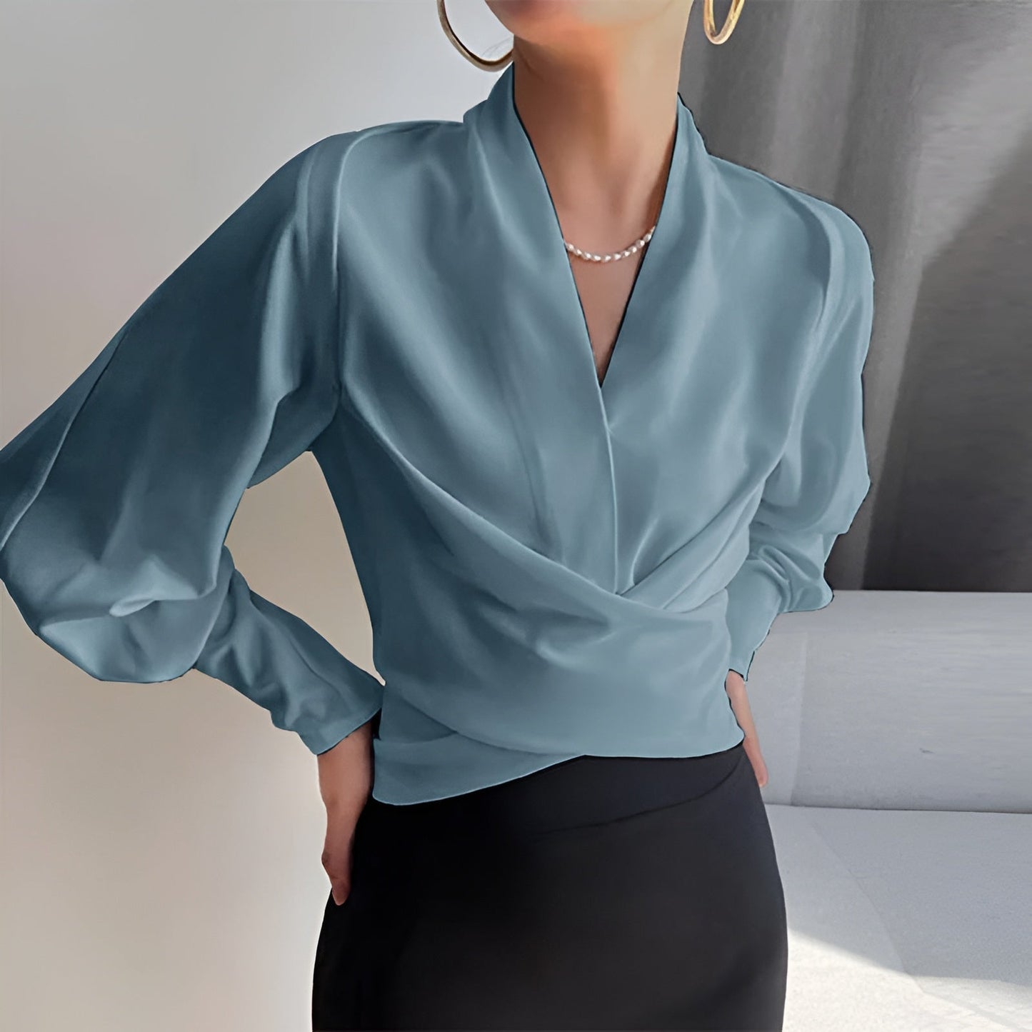 Women's Chic Ruffled Blouse Top