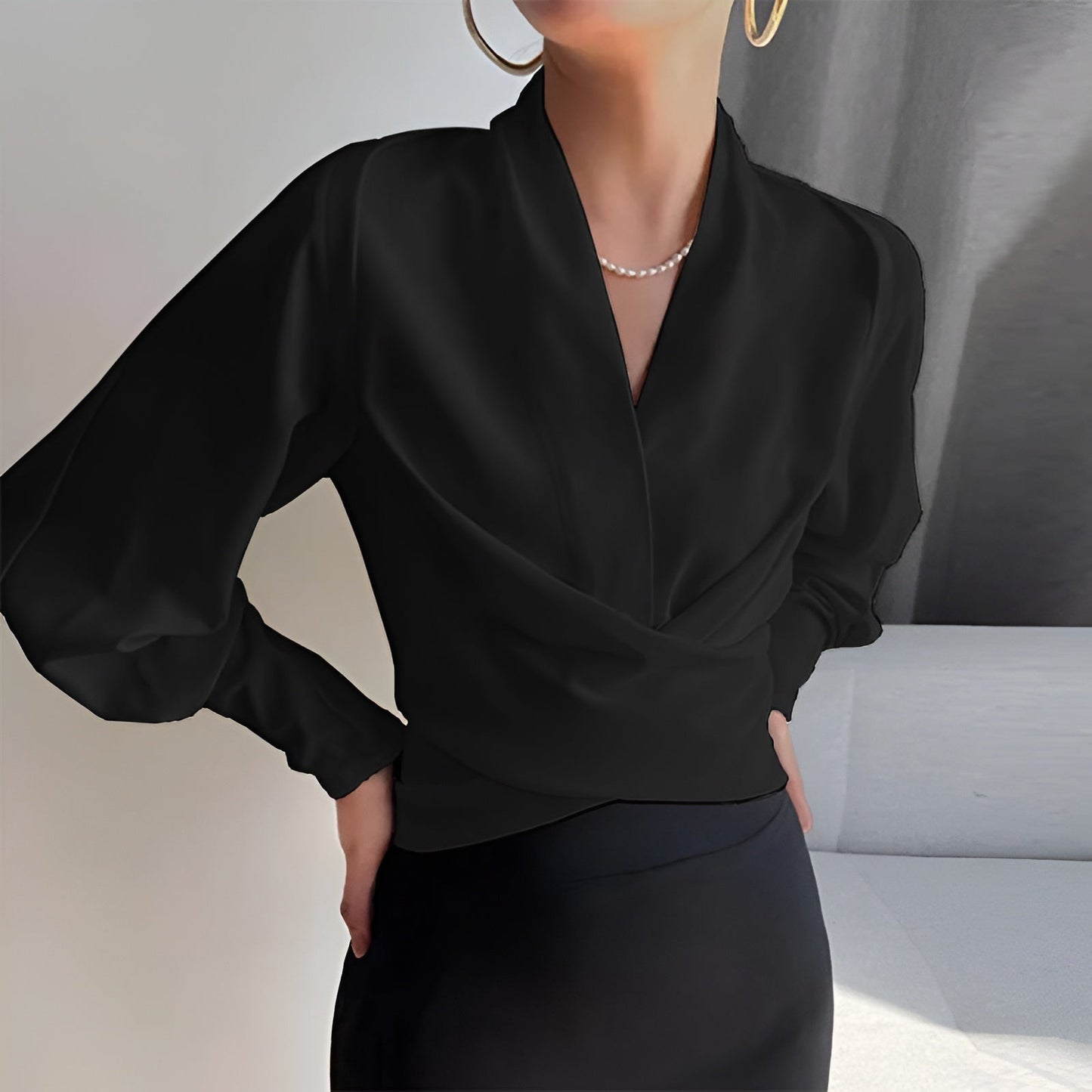 Women's Chic Ruffled Blouse Top