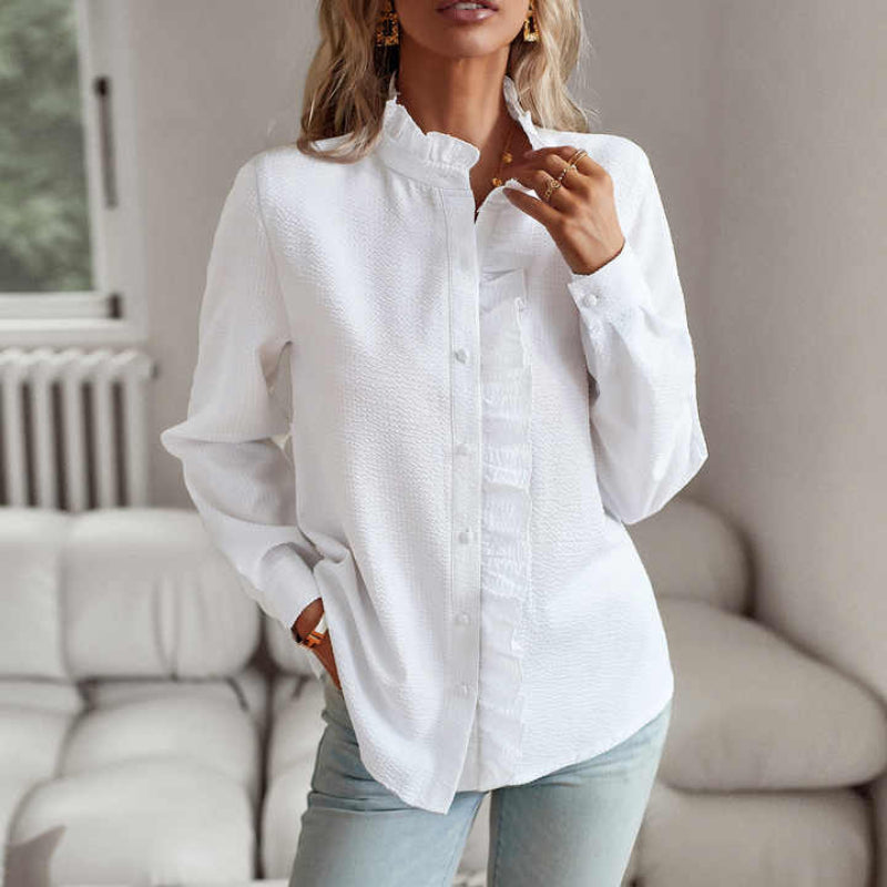 Women's Traditional Striped Button Down Shirt