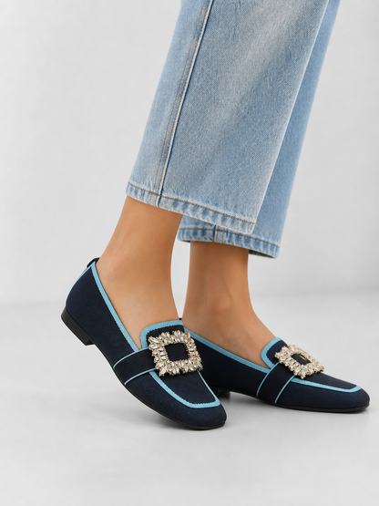 Women's Classic Leather Buckle Loafers
