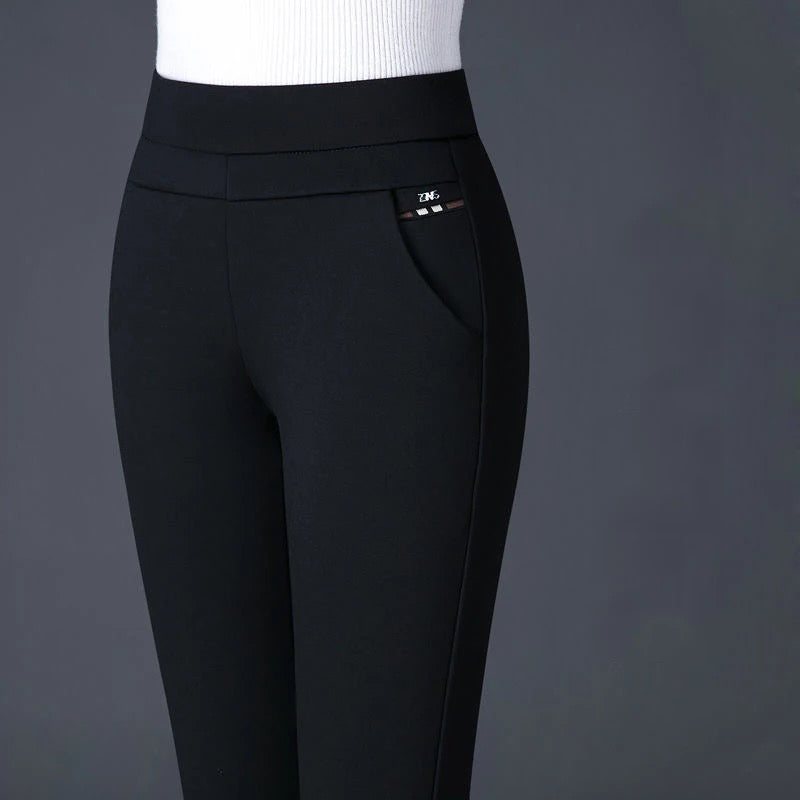 Relaxed Fit High Waisted Ladies Pants - OutfitLondon