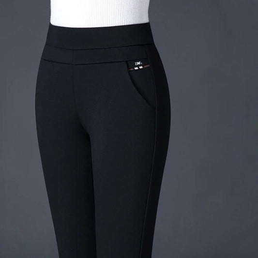 Relaxed Fit High Waisted Ladies Pants - OutfitLondon