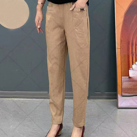 Women's Casual Soft Cotton Pants with Breathable Fabric