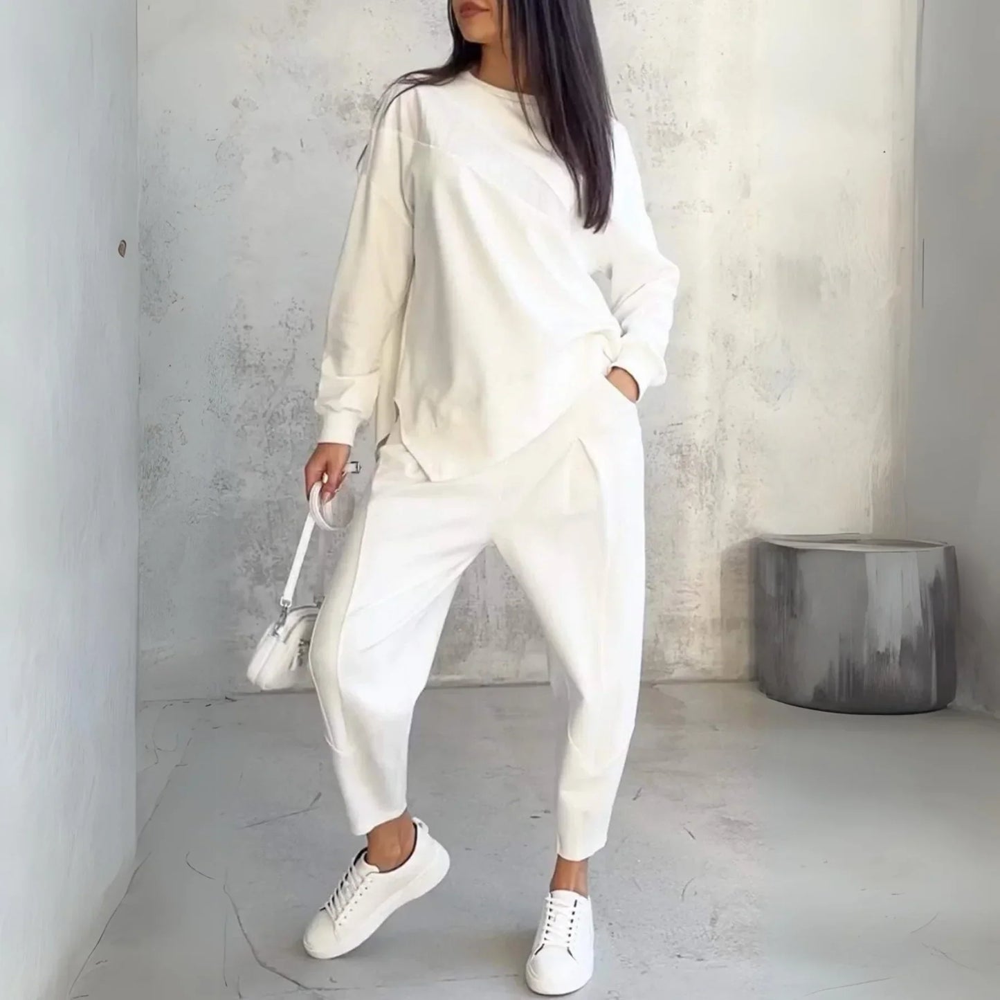 Women's Cozy 2 Piece Long Sleeve Shirt Set - OutfitLondon