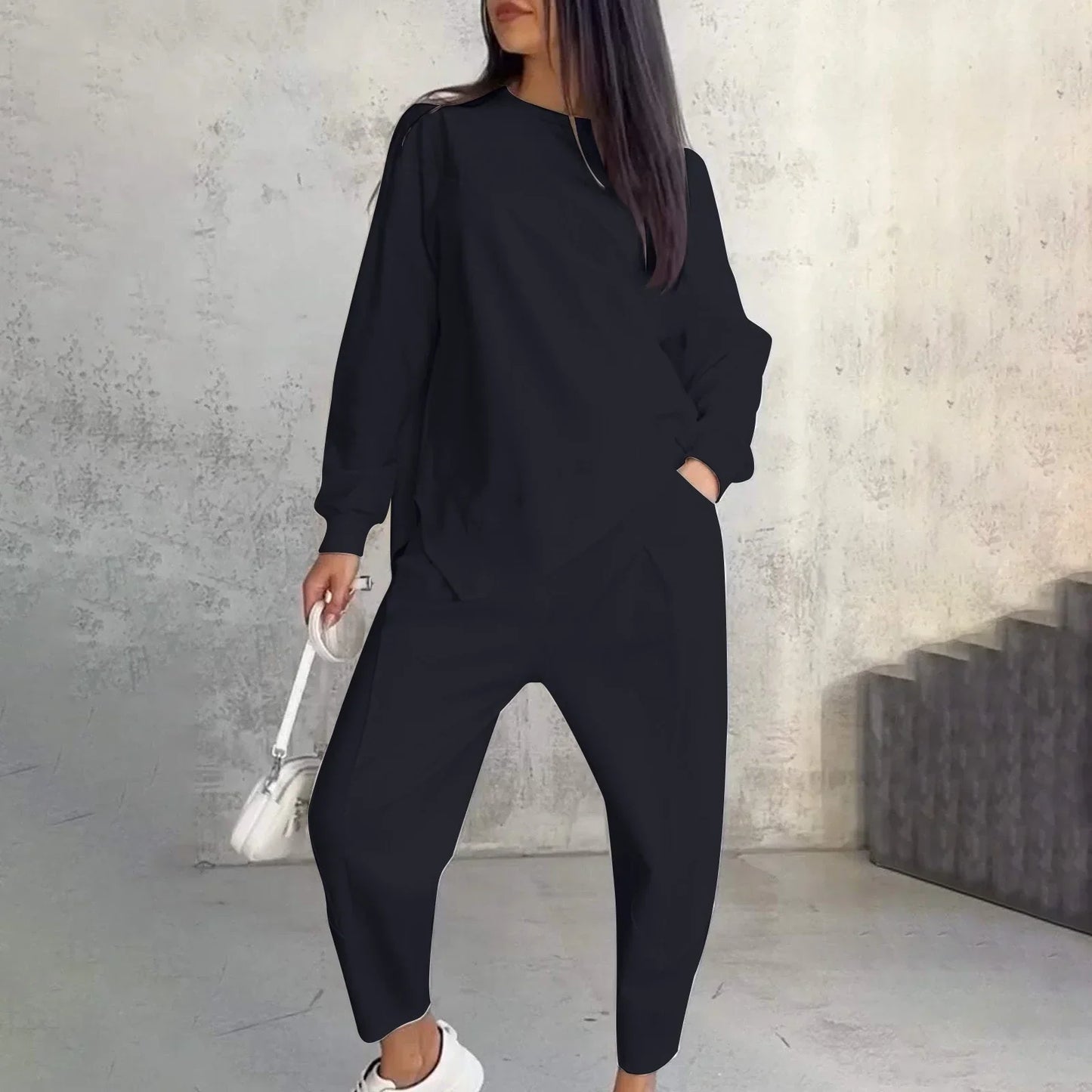 Women's Cozy 2 Piece Long Sleeve Shirt Set
