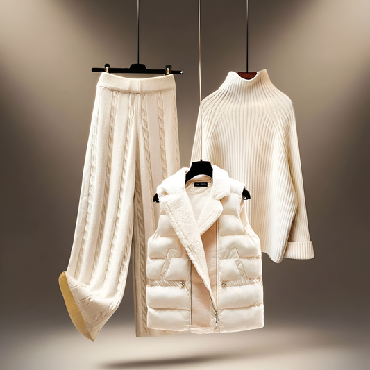 Cozy Women's Casual 3 Piece Pajama Set - OutfitLondon
