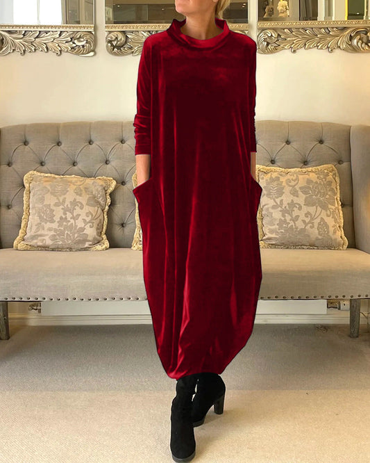 Relaxed Fit Ladies Maxi Dress with Pockets - OutfitLondon