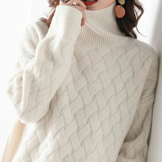 Women's Traditional Cozy Crew Neck Sweater - OutfitLondon