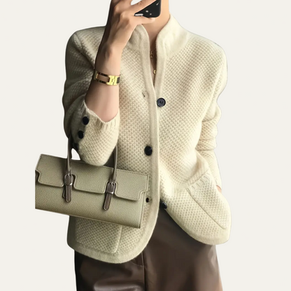Soft Ladies Cable Knit Cardigan Sweater - OutfitLondon