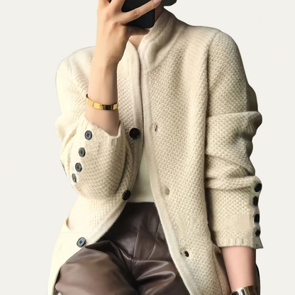Soft Ladies Cable Knit Cardigan Sweater