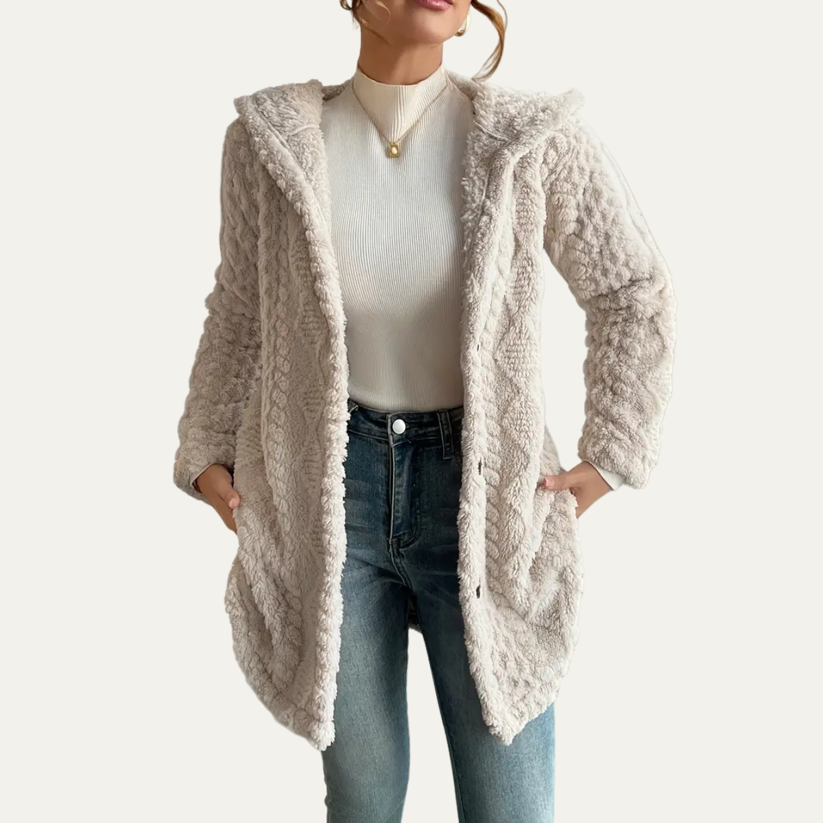 Soft Fleece Hooded Women's Jacket - OutfitLondon