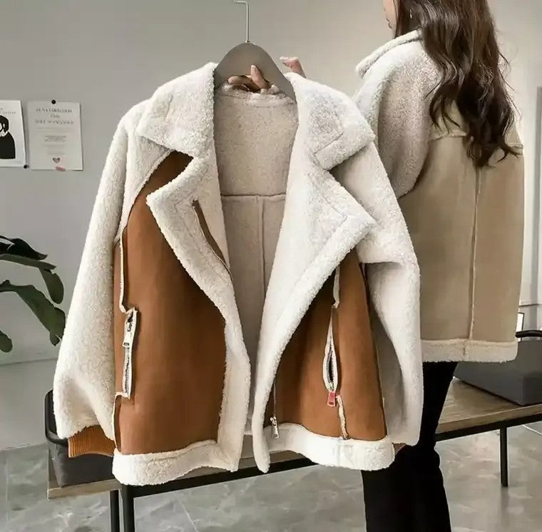 Casual Double Color Ladies Jacket