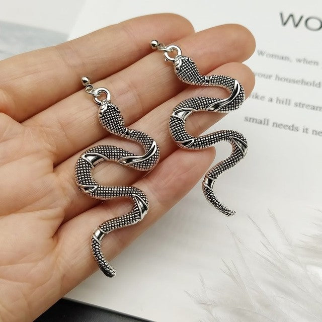 Trendy Snake Dangle Earrings for Ladies