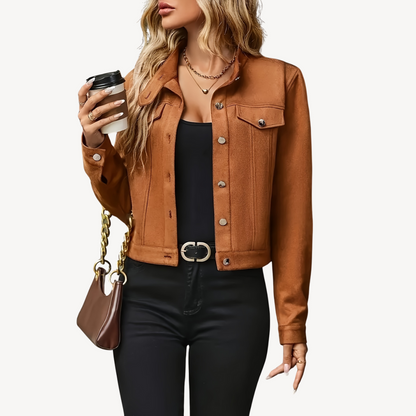 Feminine Fit Short Blue Jean Jacket