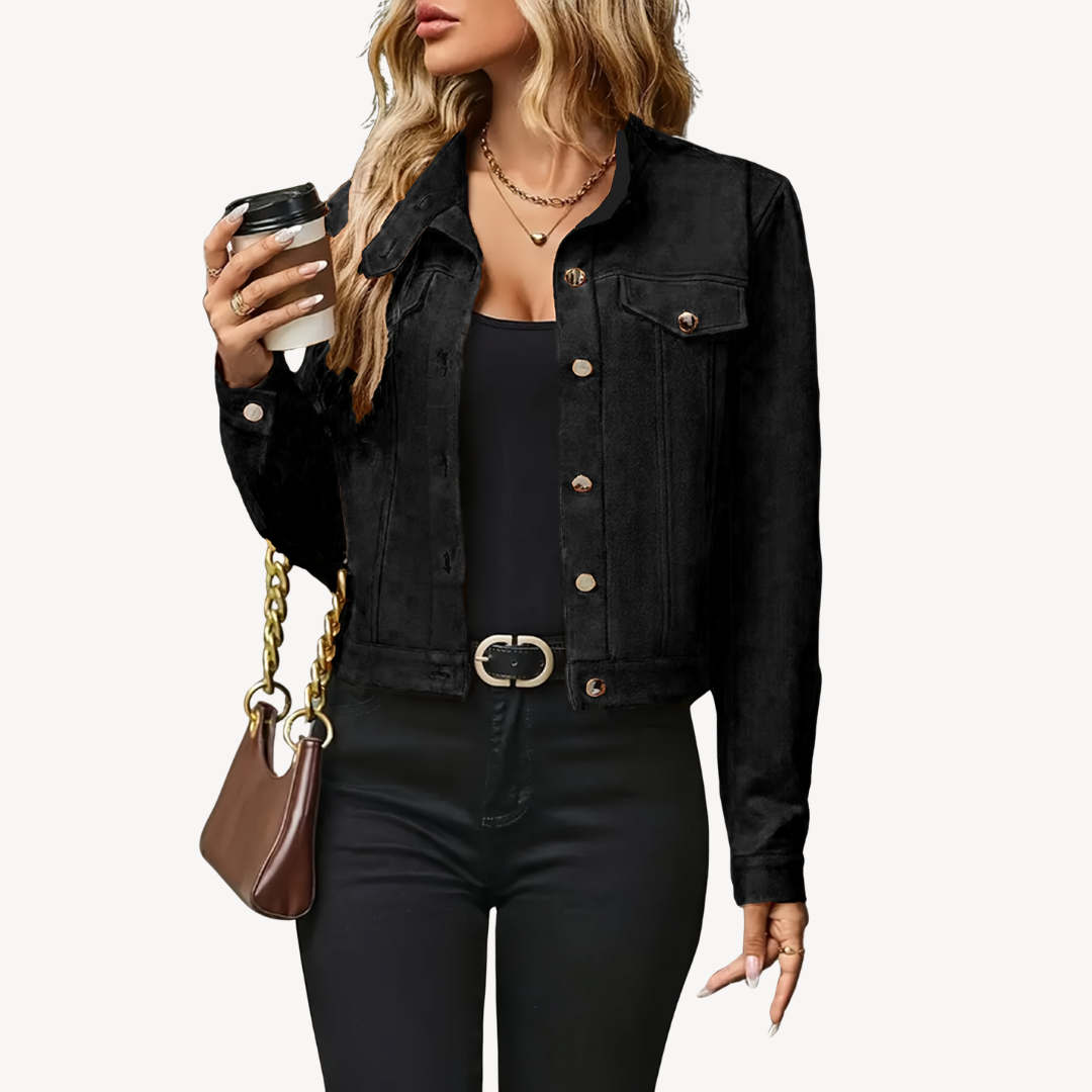 Feminine Fit Short Blue Jean Jacket