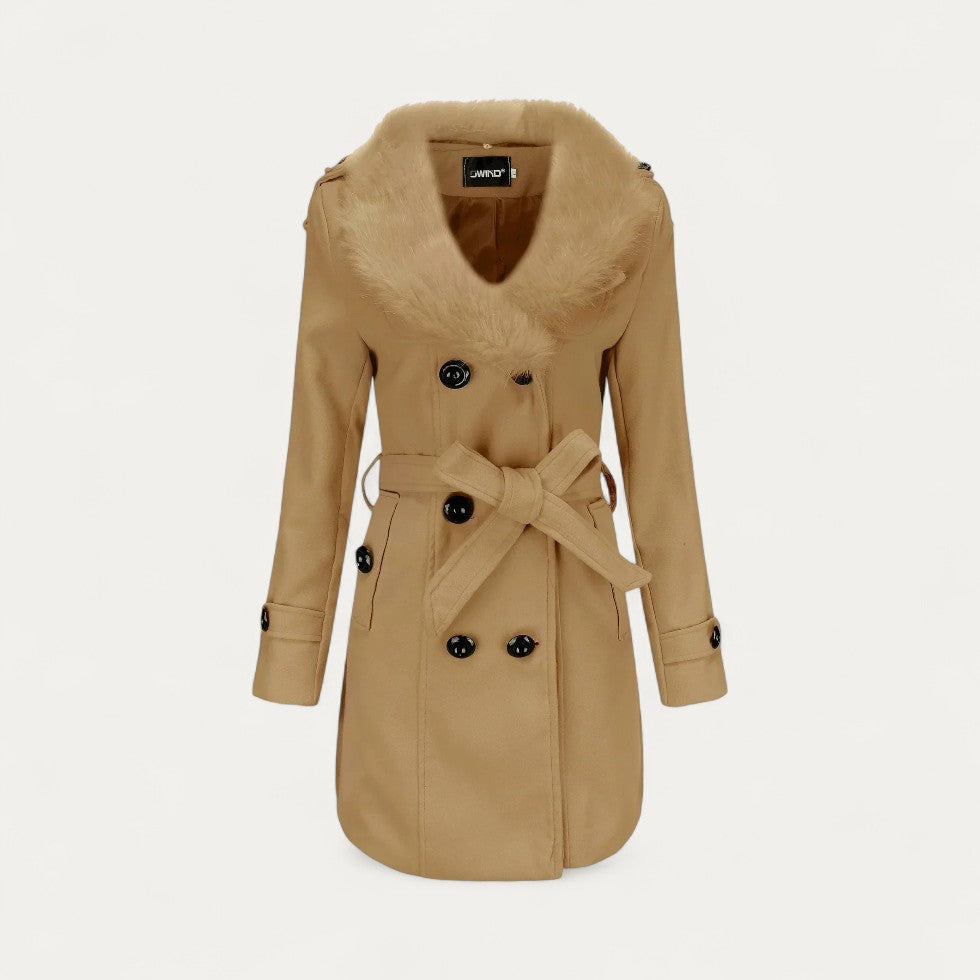 Luxury Fake Fur Lined Trench Coat