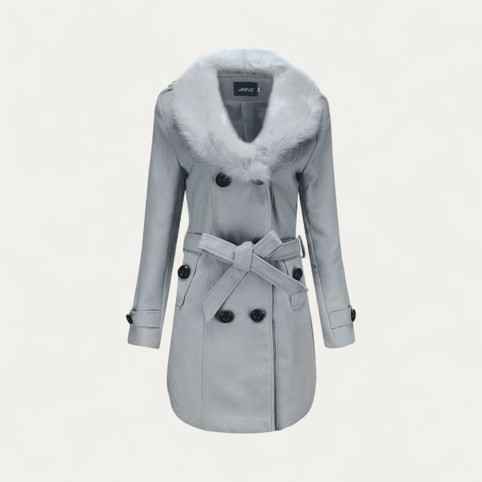 Luxury Fake Fur Lined Trench Coat
