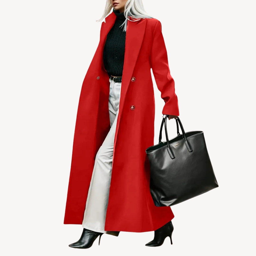 Luxurious Long Wool Winter Coat - OutfitLondon