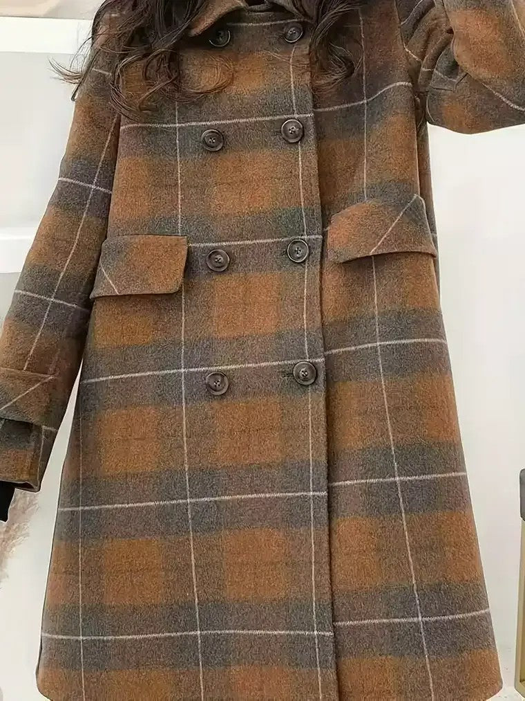 Traditional Checked Women's Winter Parka Jacket - OutfitLondon
