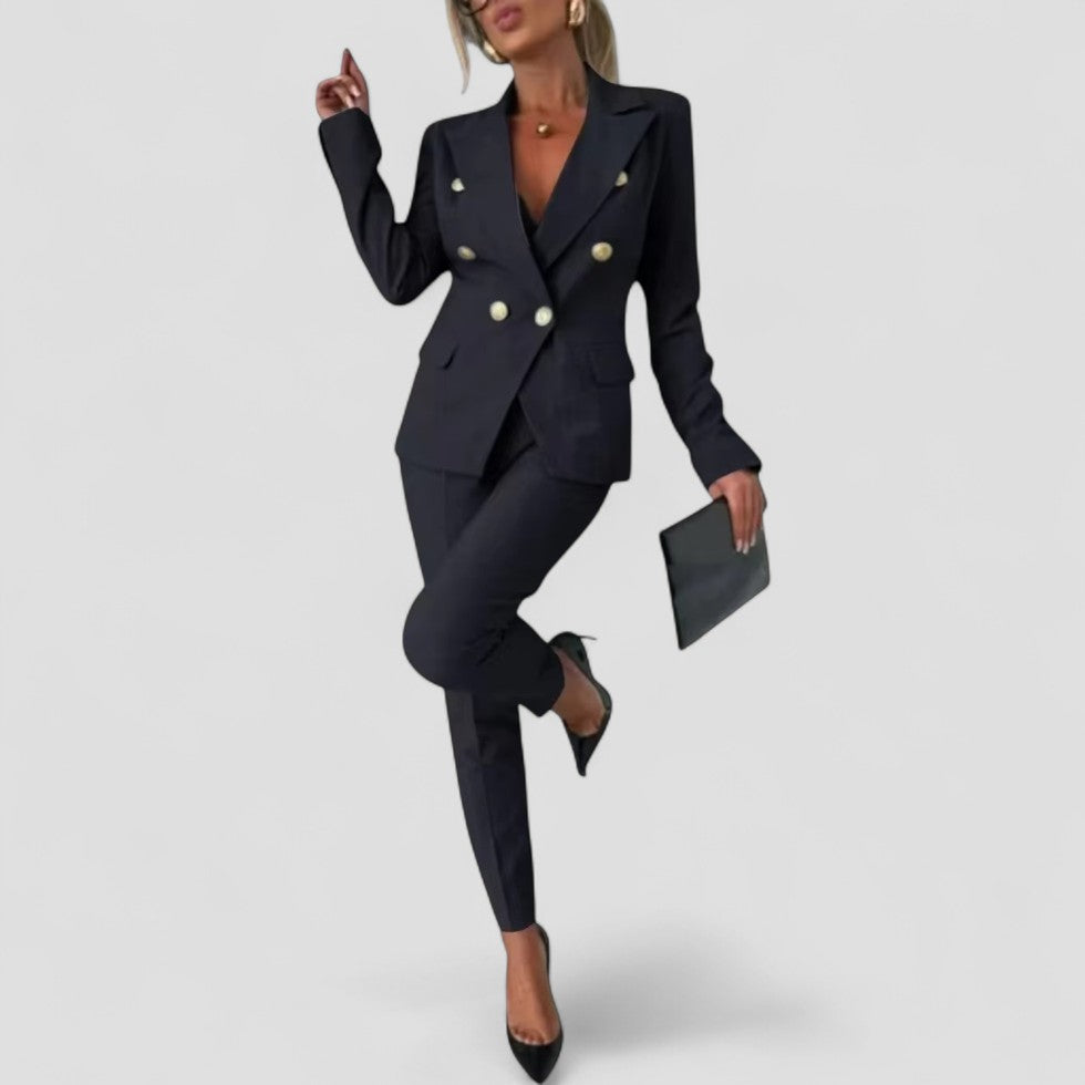 Ladies Classic Two-Piece Suit Set