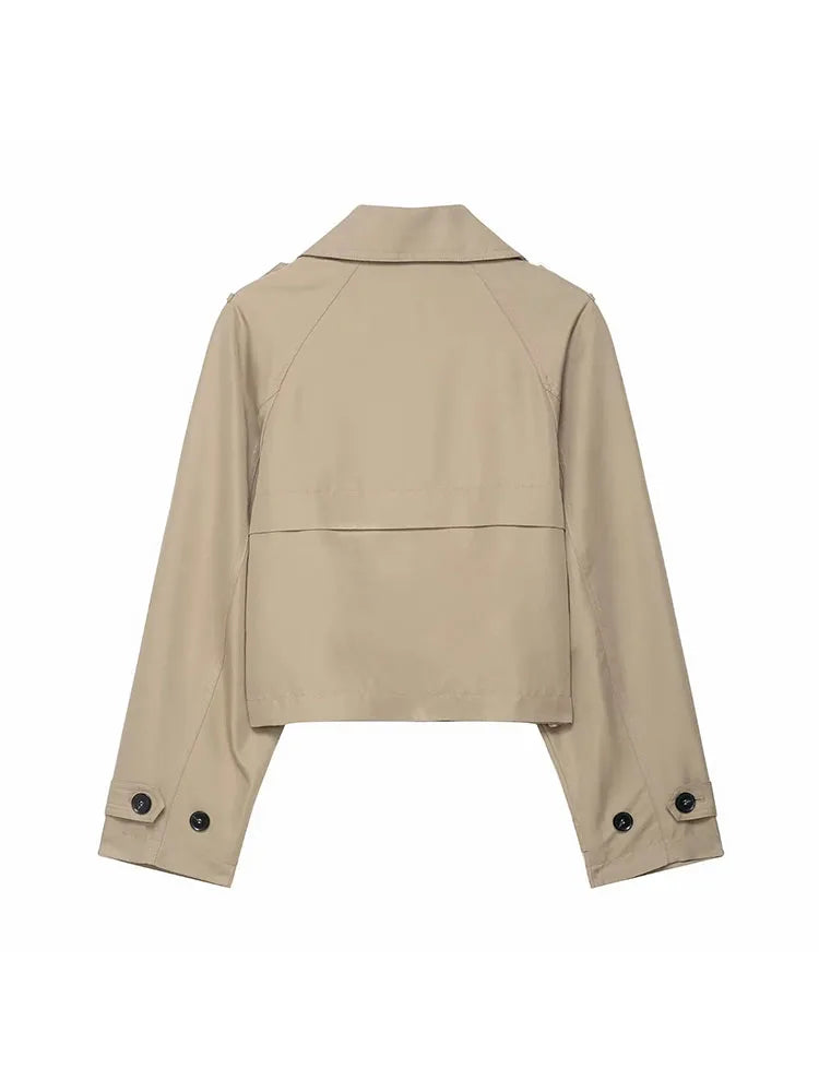Classic Women's Trench Coat - Warm Winter Office Jacket