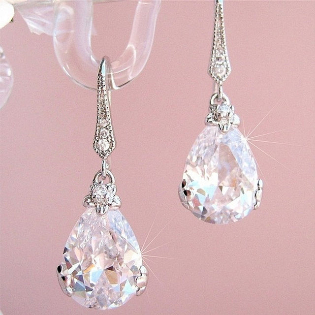 Classic White Drop Pearl Earrings - OutfitLondon