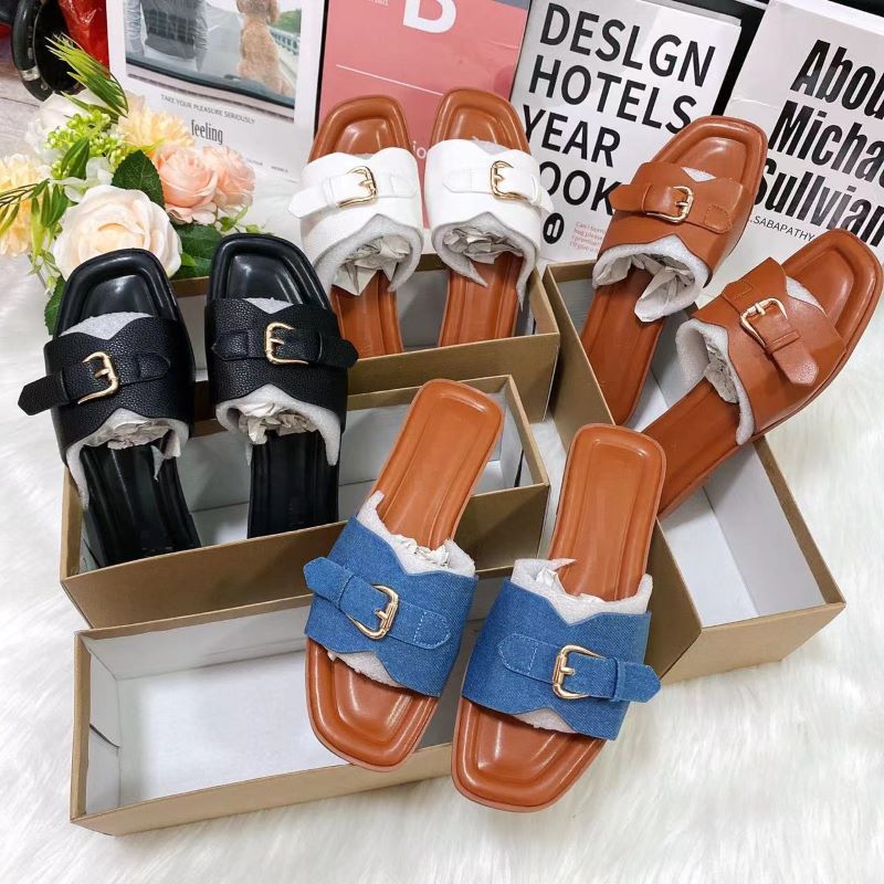 Women's Elegant Leather Flat Slippers