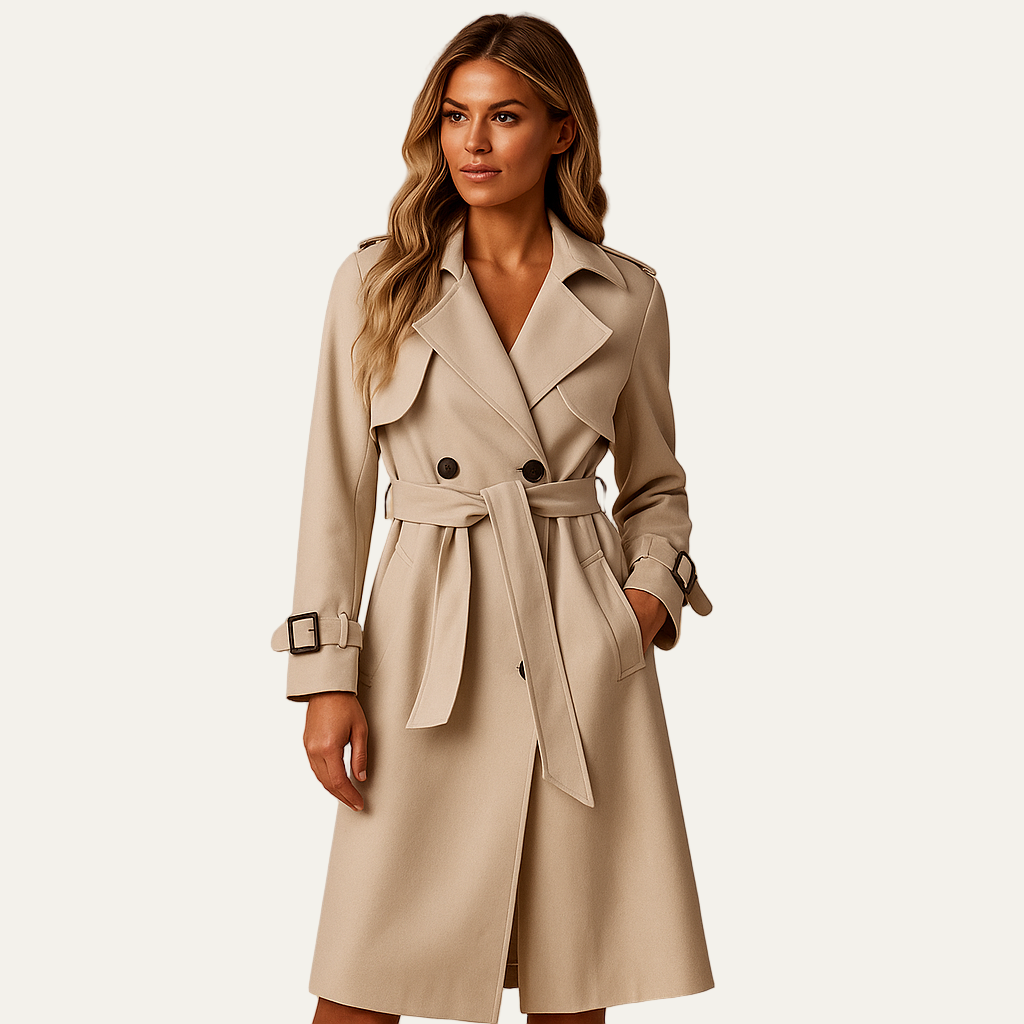 Simple Classic Fit Trench Coat