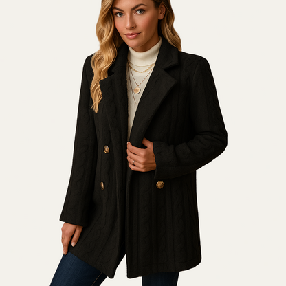 Warm Double Breasted Women's Wool Coat