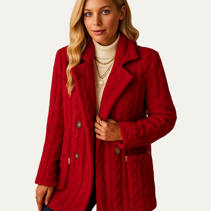 Warm Double Breasted Women's Wool Coat