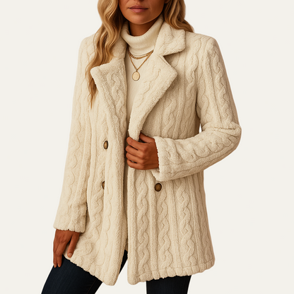 Warm Double Breasted Women's Wool Coat