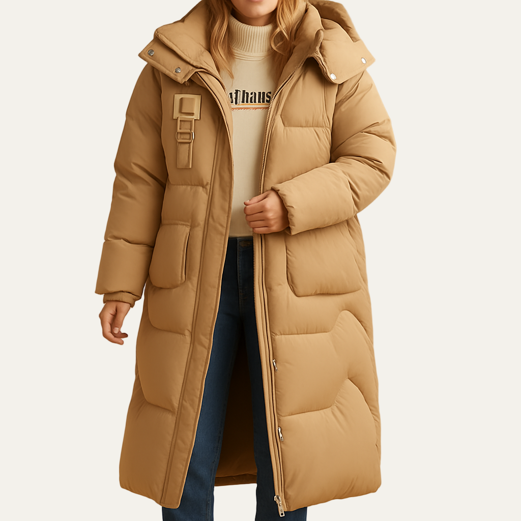 Warm Womens Down Parka Coat with Hood