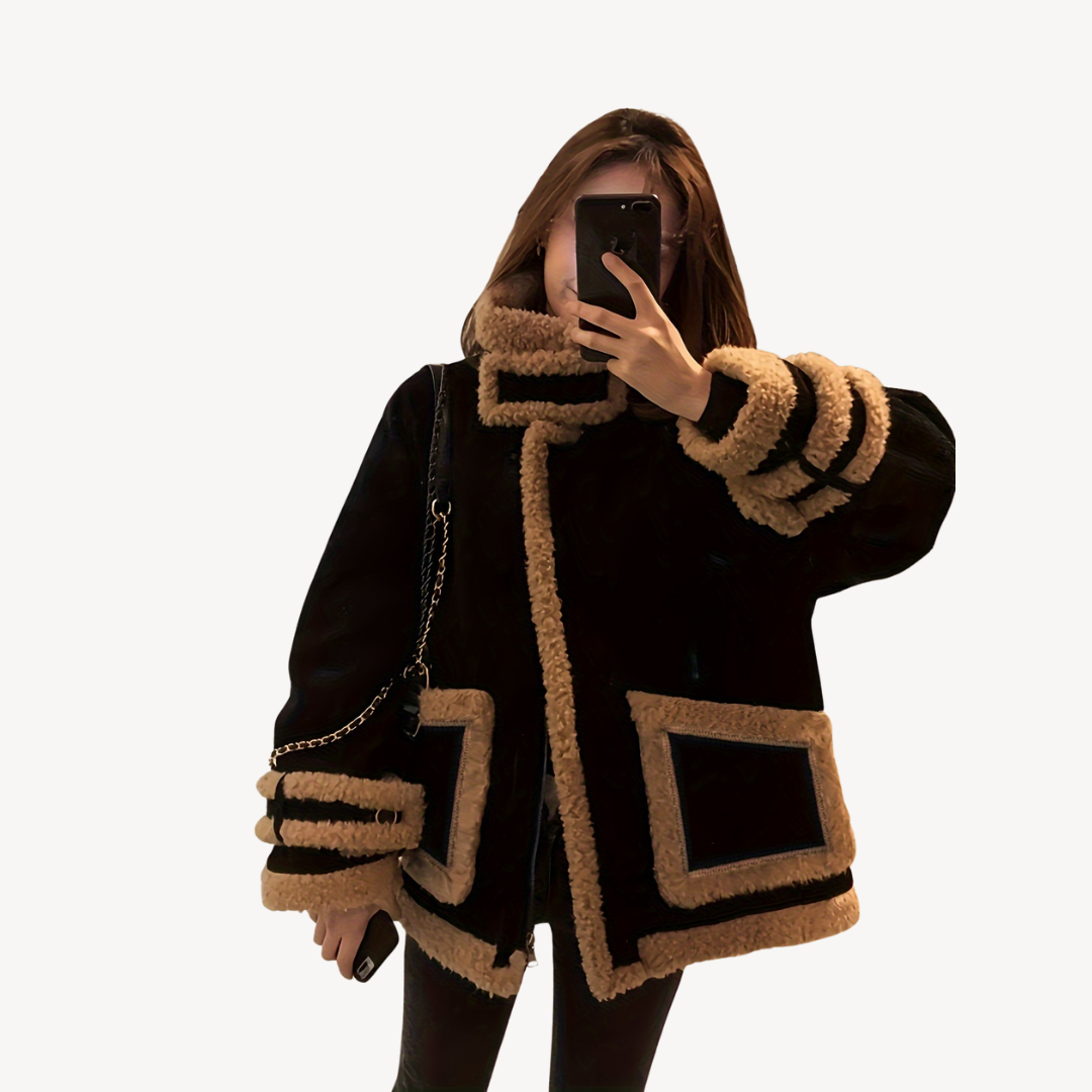 Soft Ladies Corduroy Wool Coat - OutfitLondon