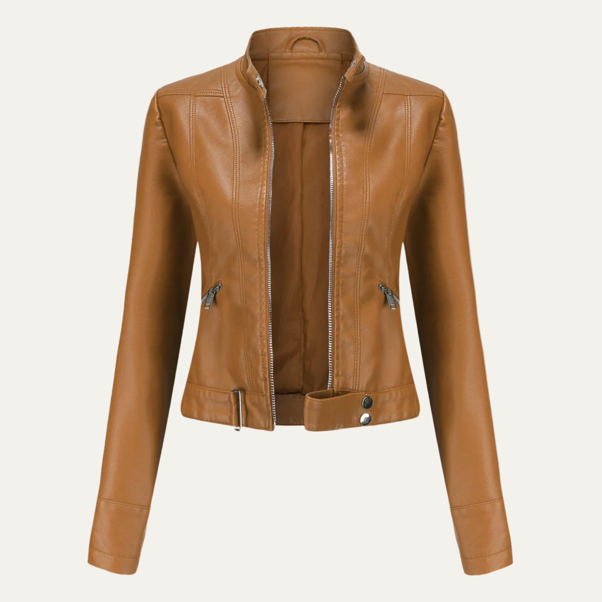 Slim Fit Vegan Leather Women's Jacket