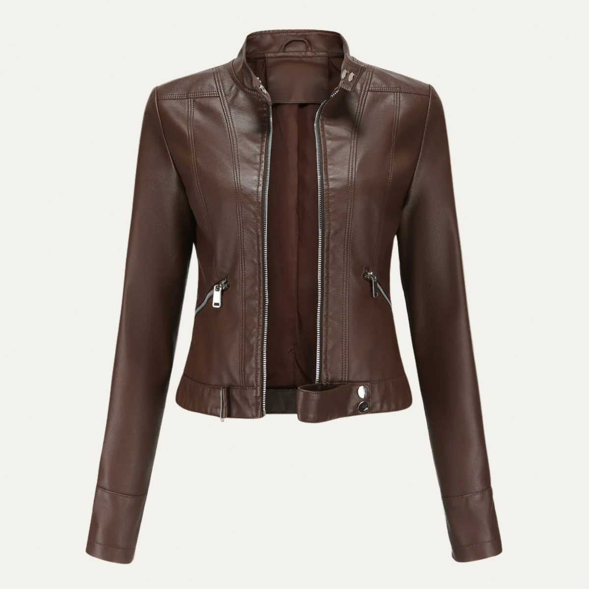 Slim Fit Vegan Leather Women's Jacket