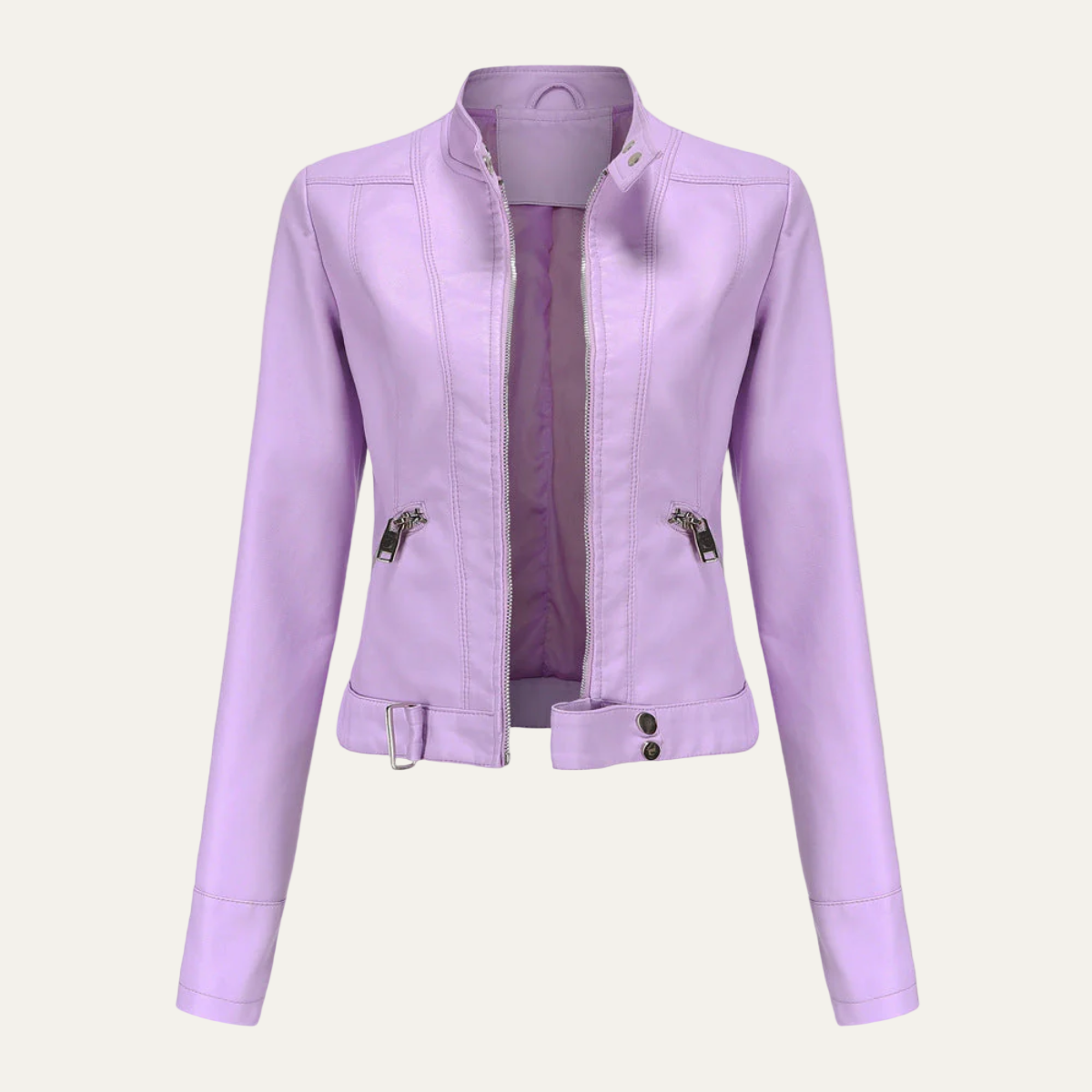 Slim Fit Vegan Leather Women's Jacket