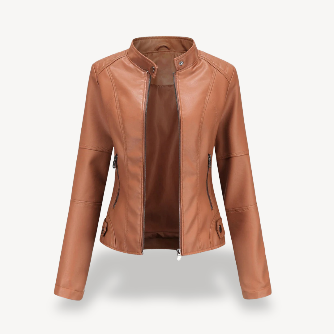 Timeless Brown Leather Motorcycle Jacket - OutfitLondon