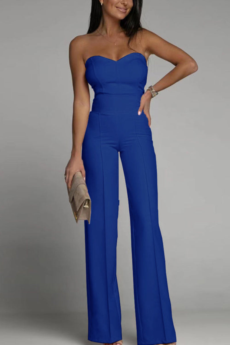 Strapless Cold Shoulder Romper Dress