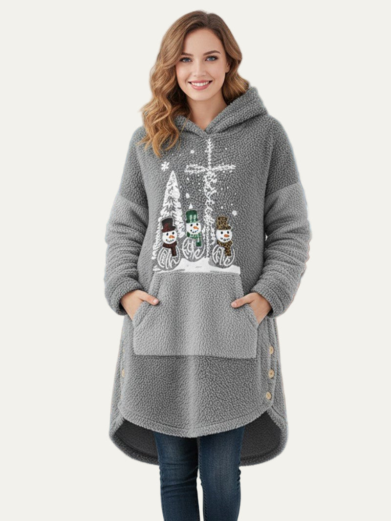 Soft Plush Festive Holiday Hooded Blanket - OutfitLondon