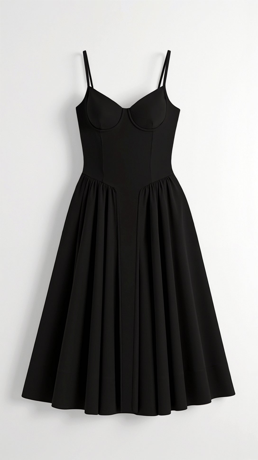 Women's Elegant Floral Corset Midi Dress