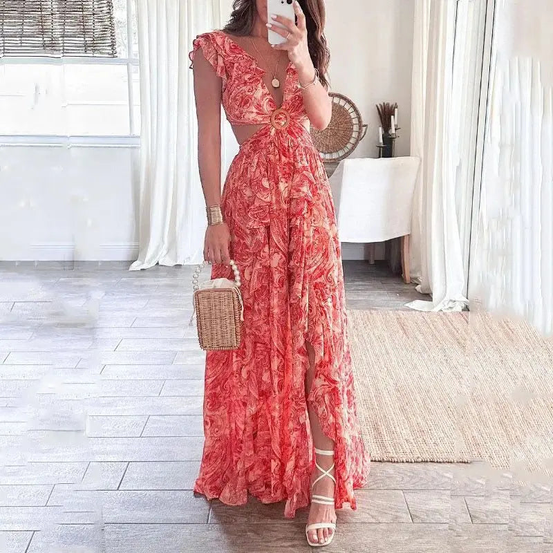 Women's Beautiful Floral Maxi Dress - OutfitLondon