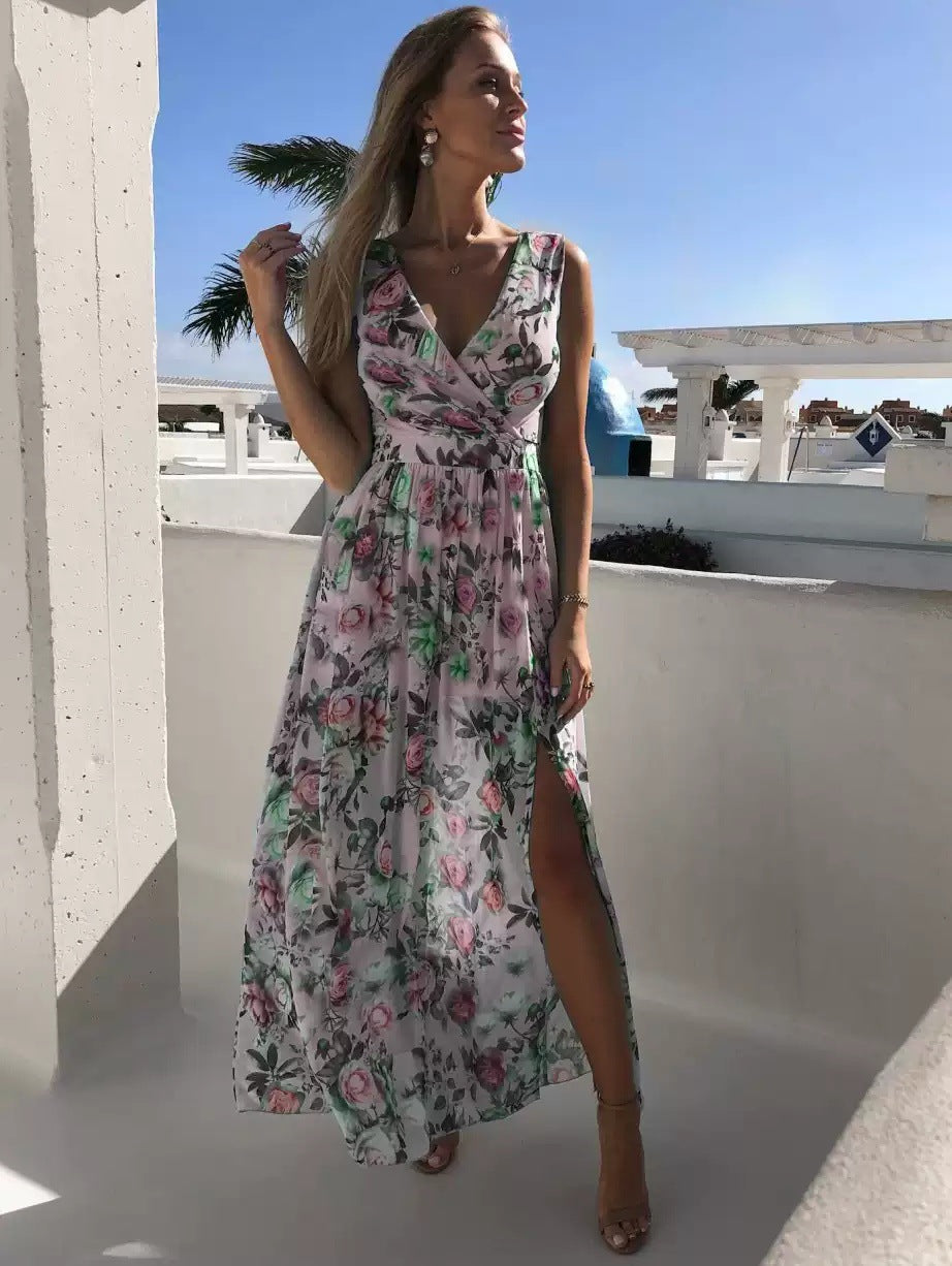 Women's Elegant Maxi Dress with High Split