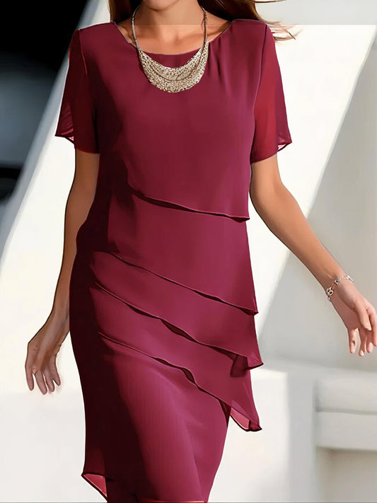 Women's Flared Midi Skirt Dress - OutfitLondon