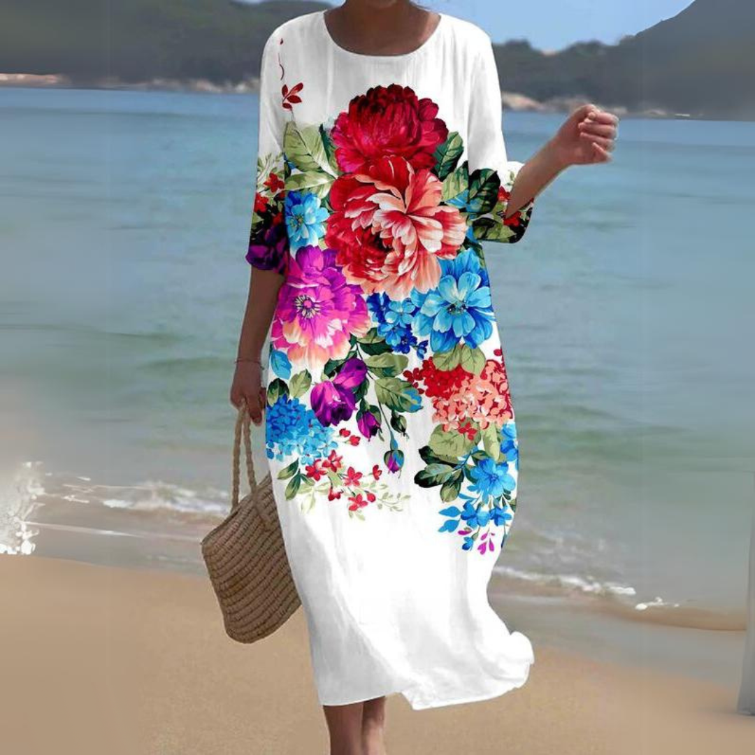 Women's Pretty Mid Length Floral Dress